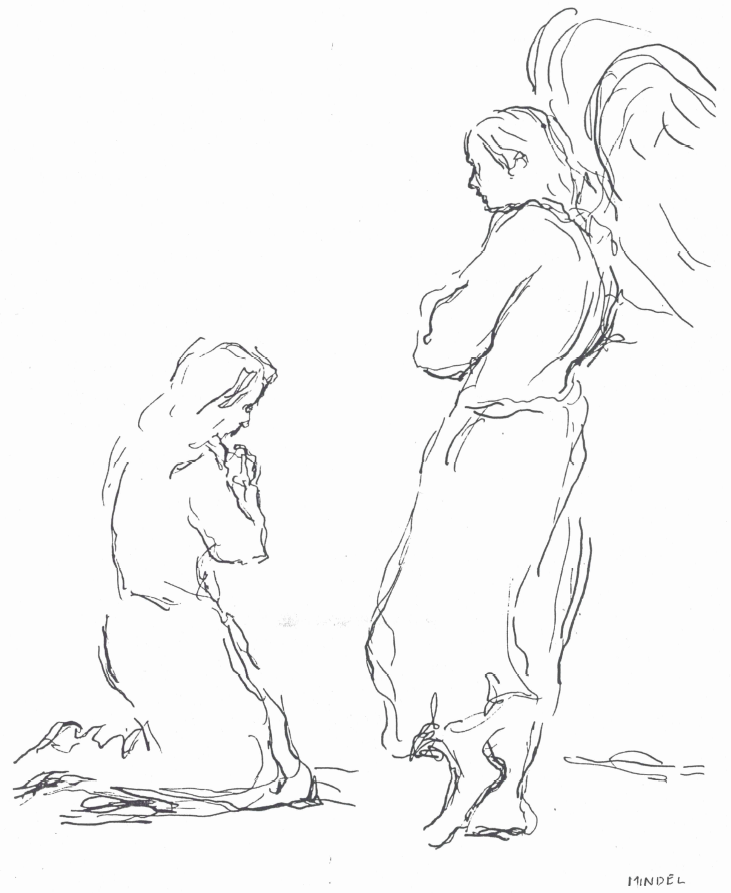 De engel Gabriël boodschapt Maria